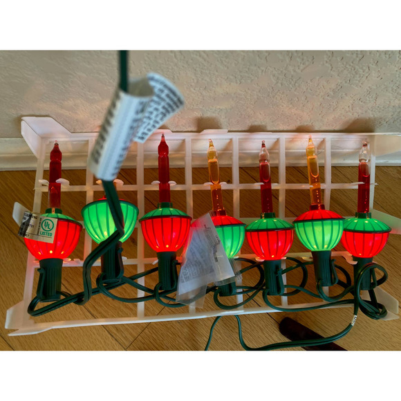 Christmas Bubble Light Strings Lot 4 Strings Noma and Others Tested See Descript - Picture 2 of 14